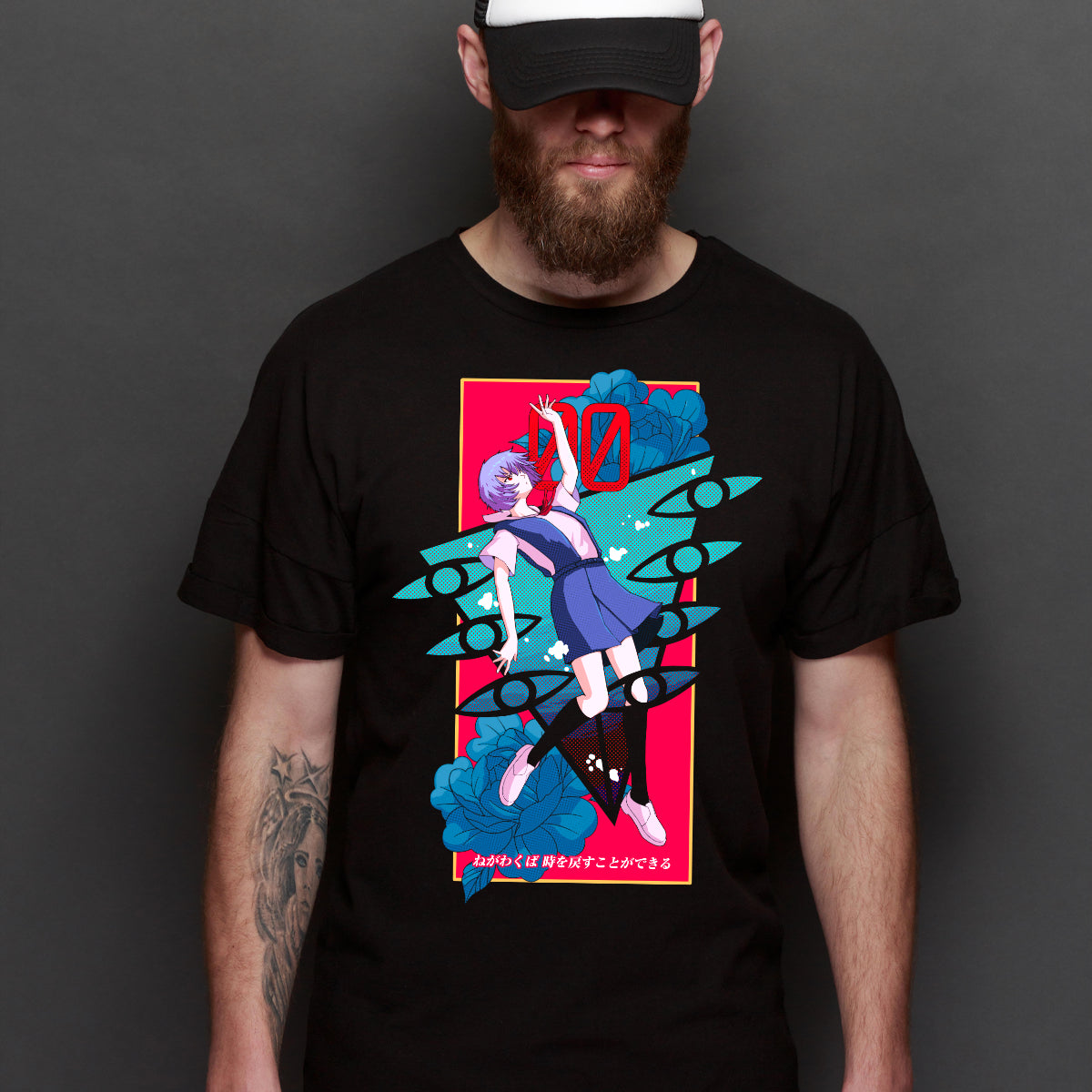 Neon Genesis Evangelion V6 Rei Ayanami T-Shirt Japanese Anime Tee