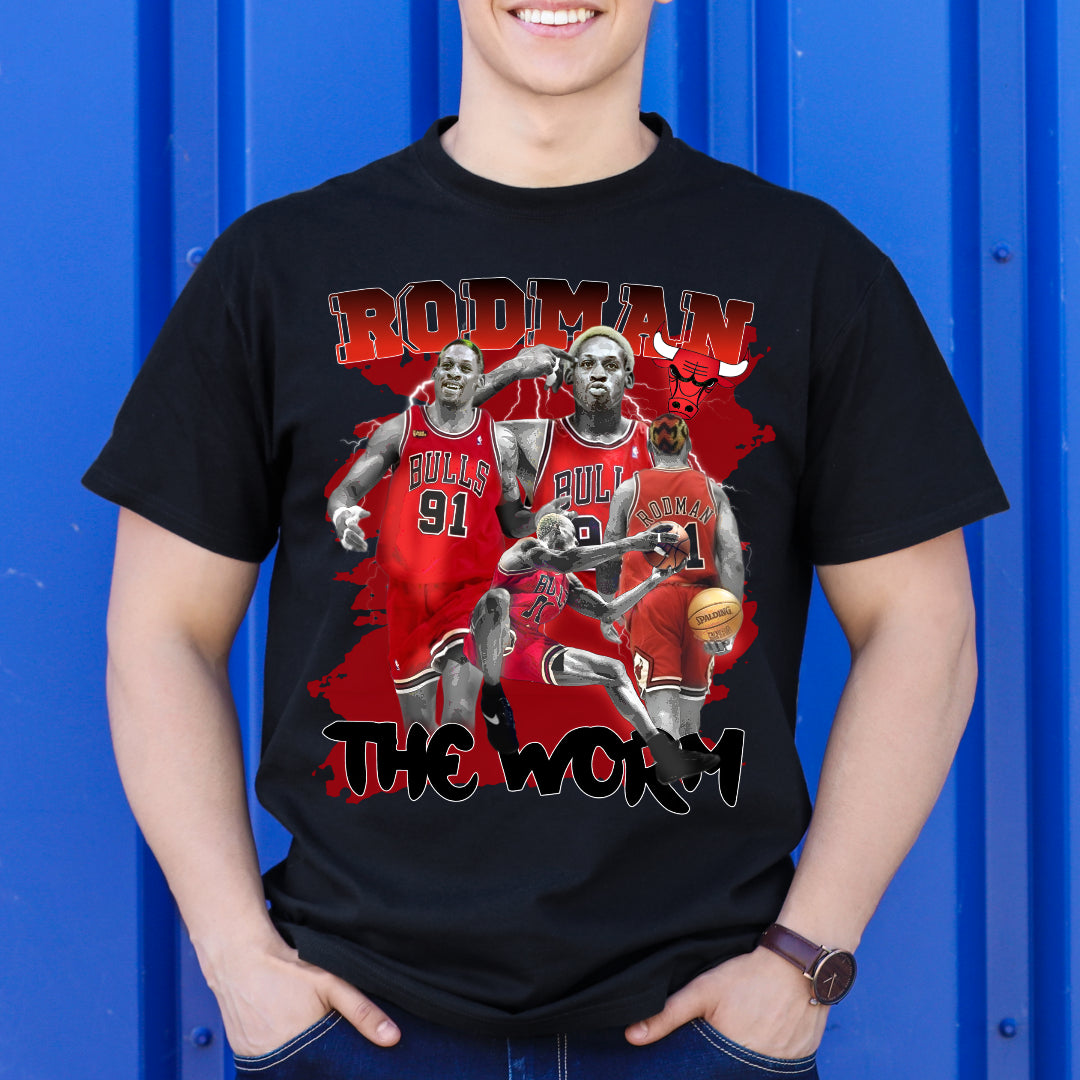 Dennis Rodman V5 NBA T-Shirt Sport Athlete Family Tee