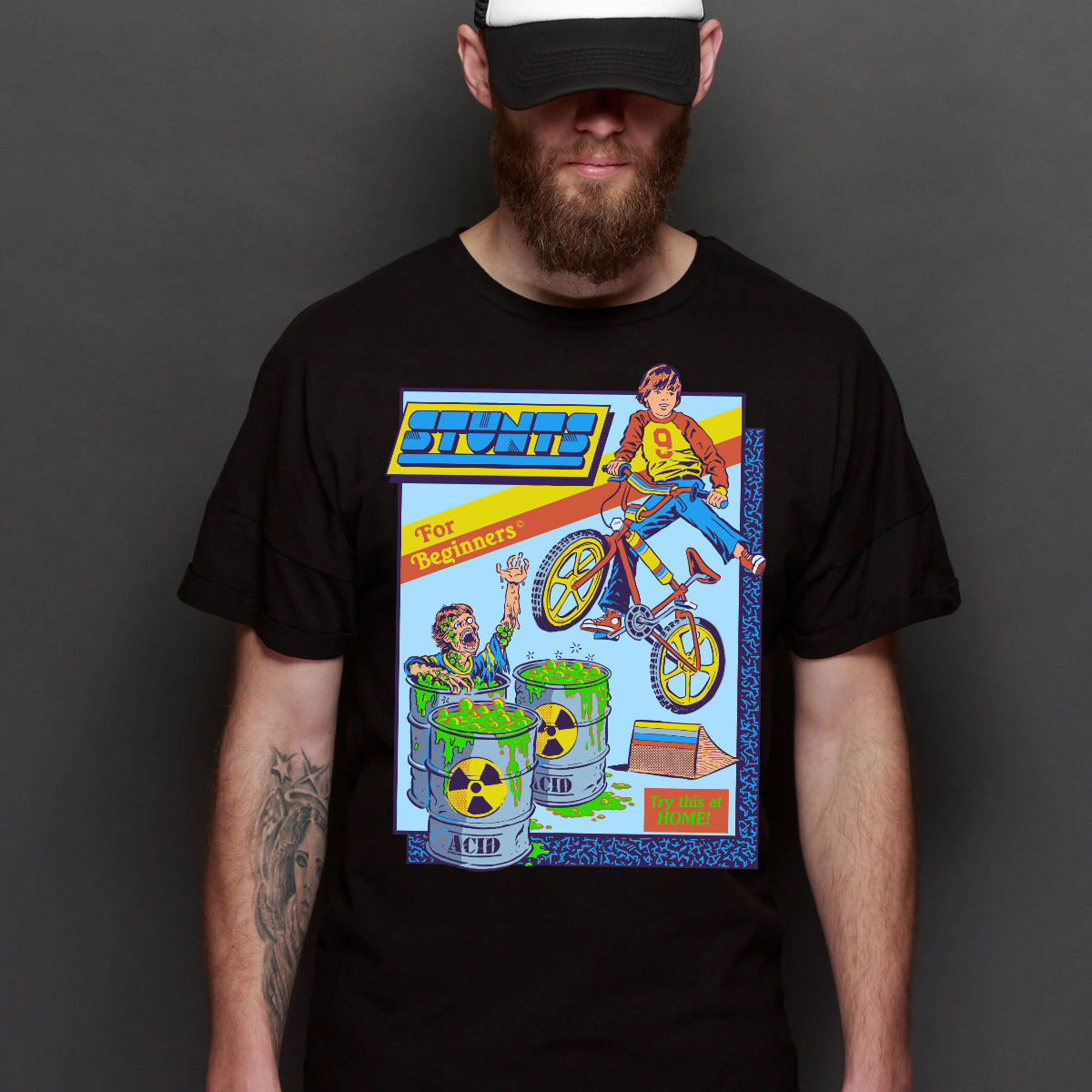 Stunts For Beginners T-shirt Funny Cartoon Tee