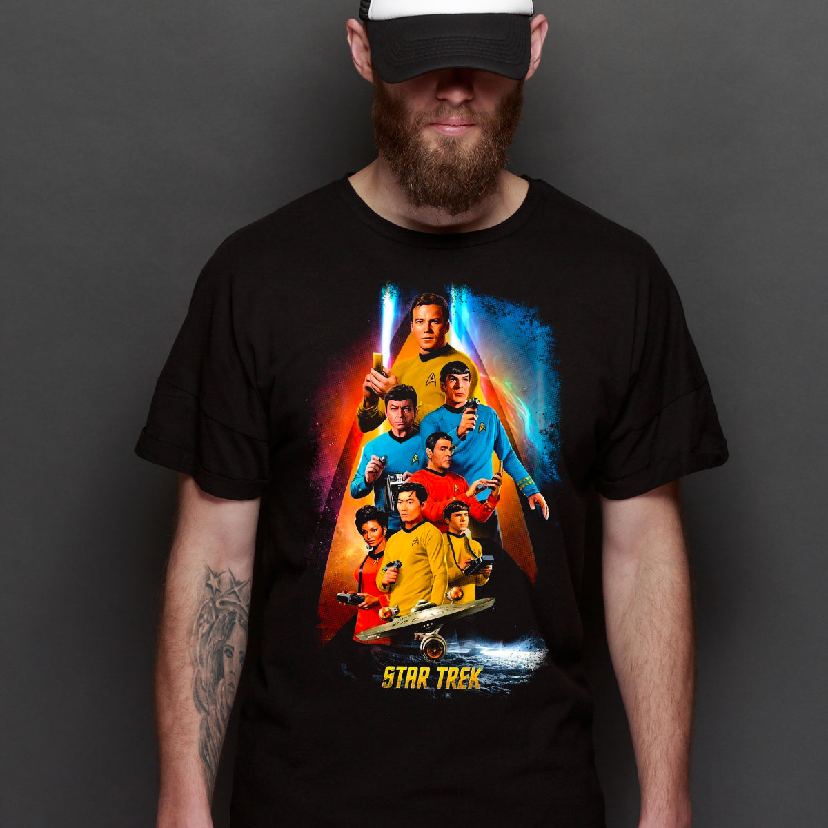 Star Trek TV Series T-Shirt Cotton Block Tee
