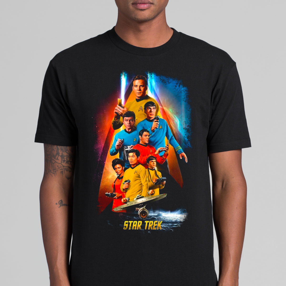 Star Trek TV Series T-Shirt Cotton Block Tee