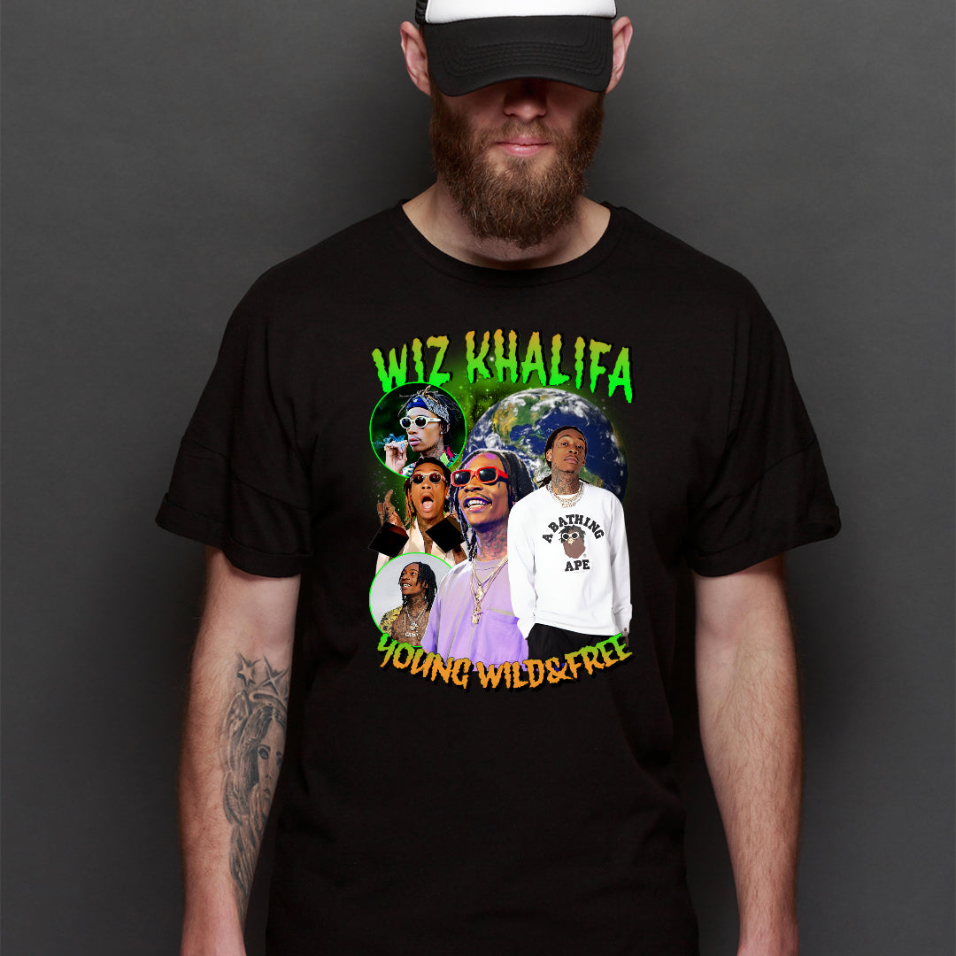 Wiz Khalifa V4 T-Shirt Rapper Family Fan Music Hip Hop Culture