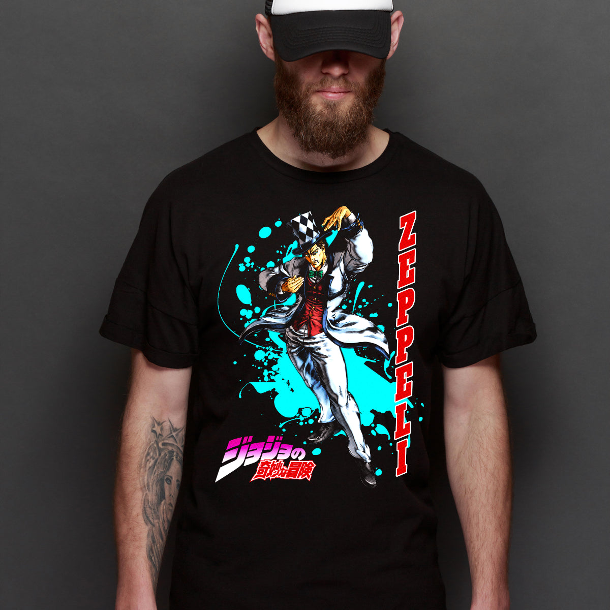 Jojo's Bizarre Adventure Zeppeli T-shirt Japanese anime