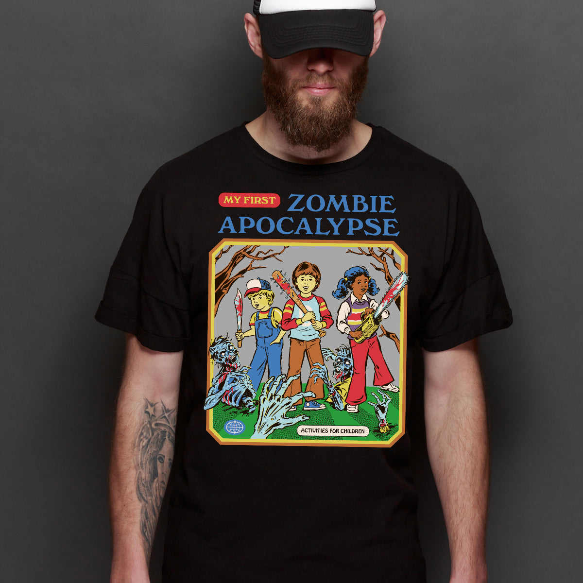 My First Zombie Apocalypse T-shirt Funny Cartoon Tee