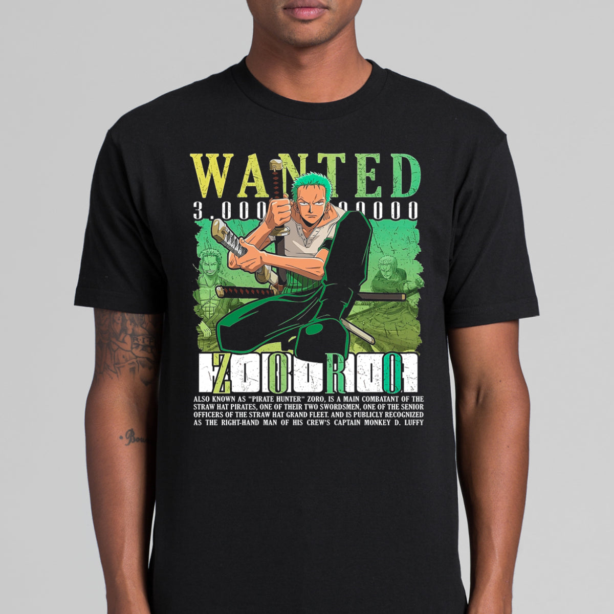 One Piece Roronoa Zoro V6 T-Shirt Japanese Anime Tee