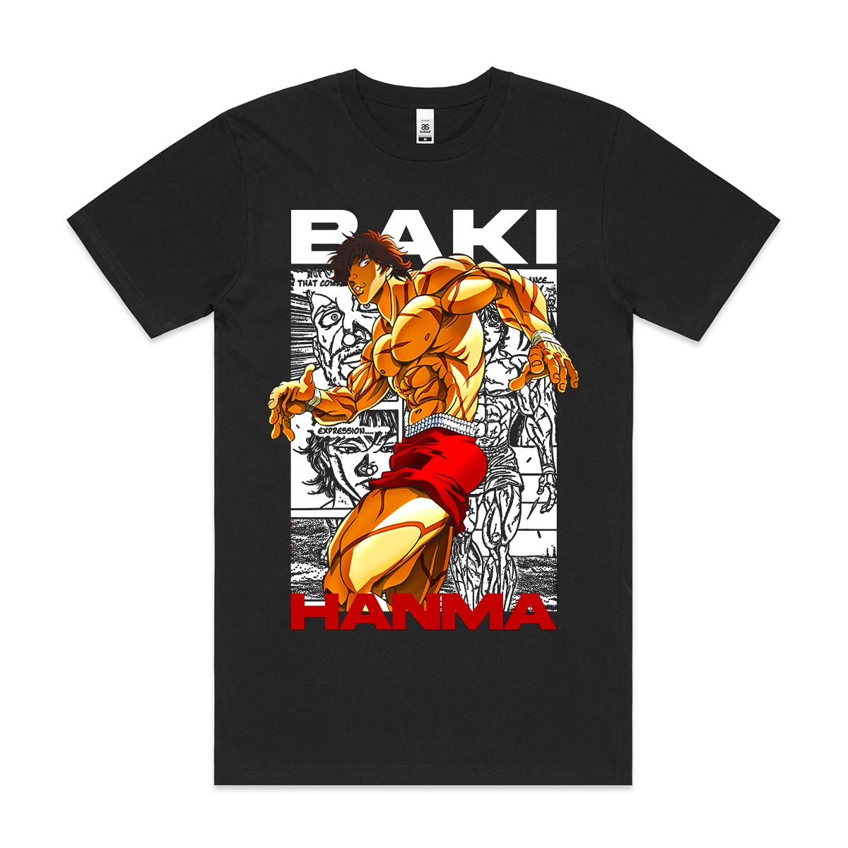 Baki The Grappler Baki Hanma T shirt Japanese Anime Tee Rex Australia baki-the-grappler-baki-hanma-t-shirt-japanese-anime-tee-rex-australia
