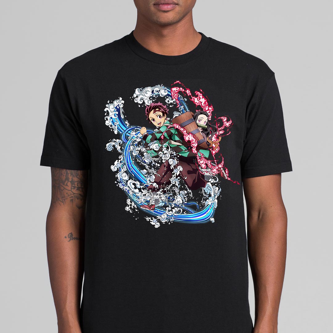 Demon Slayer Tanjiro Nezuko Ver3 T-Shirt Japanese Anime Tee