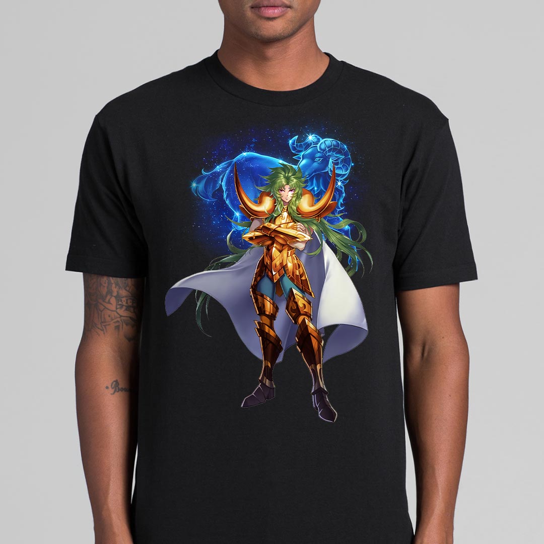 Saint Seiya Aries Shion T-Shirt Japanese Anime Tee