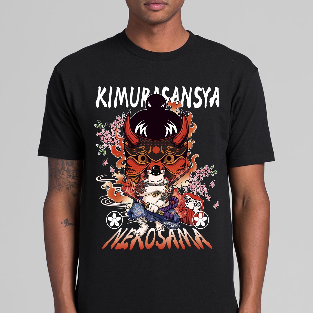 Cat Samurai Ver3 T-Shirt Funny Cat Tee