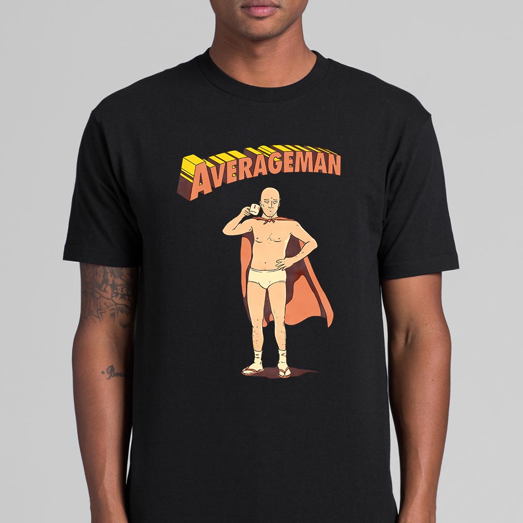 Averageman T-Shirt Funny Carton Tee