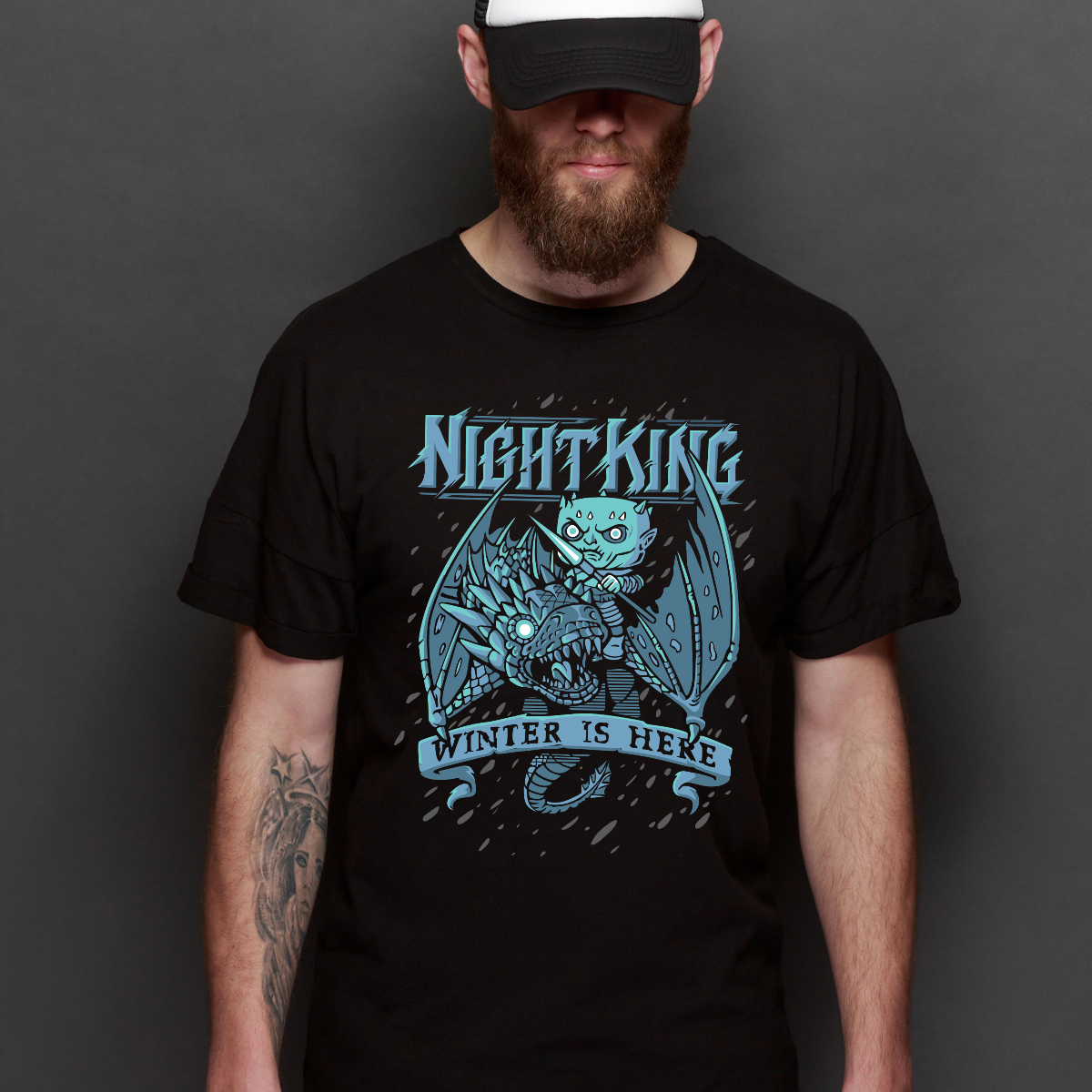 Funko POP! Game of Thrones Kings Ice Dragon Black T-shirt