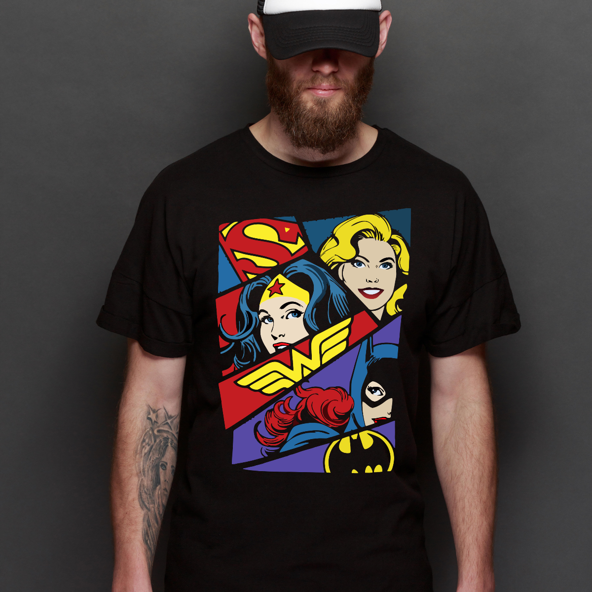 DC Comics Women's Heroine Pop Art Tee