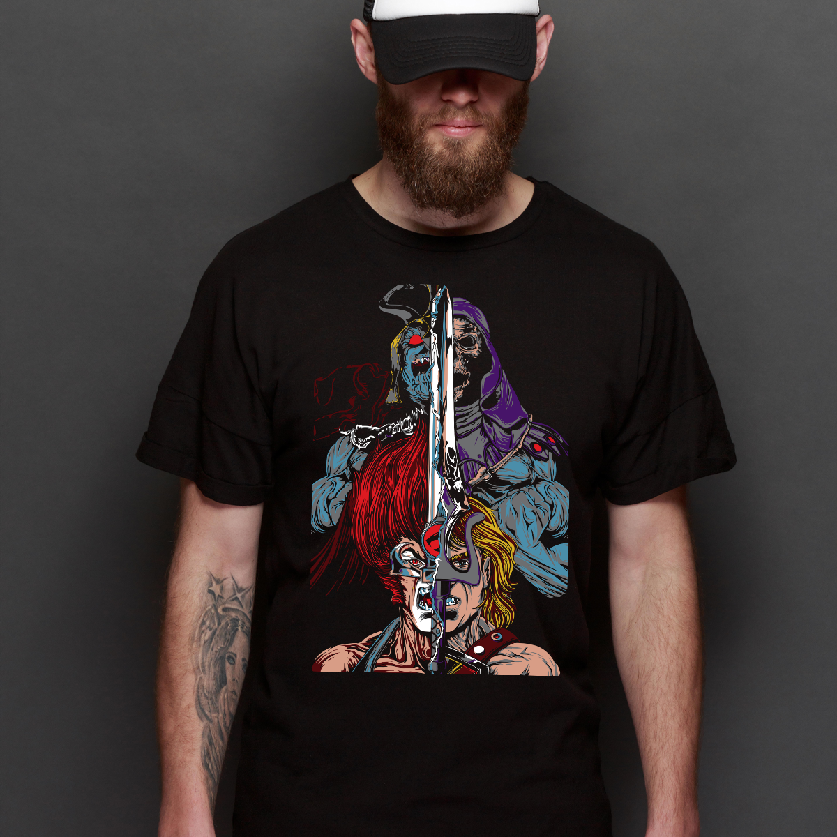 Masters of the Universe and Thundercats crossover T-shirt