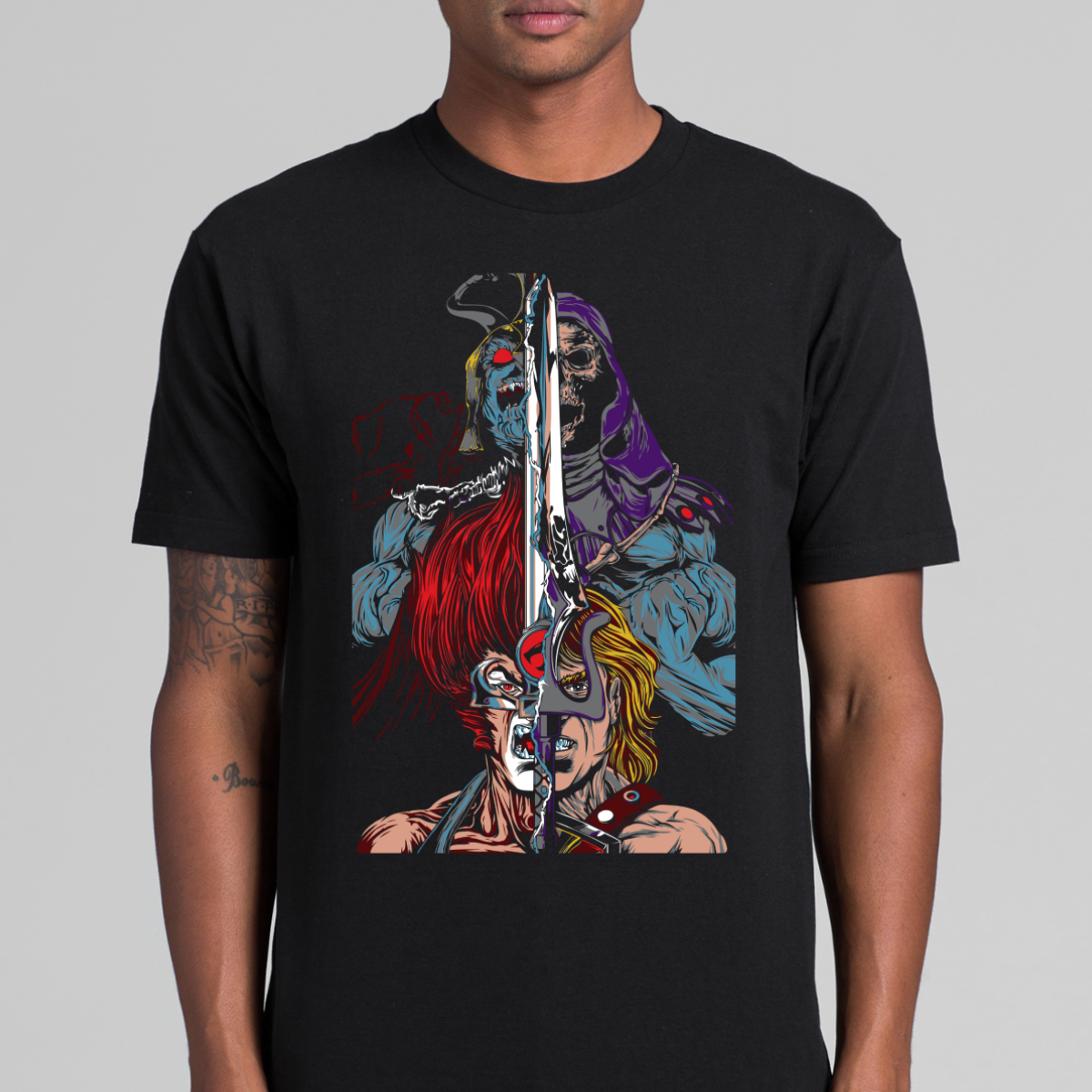 Masters of the Universe and Thundercats crossover T-shirt