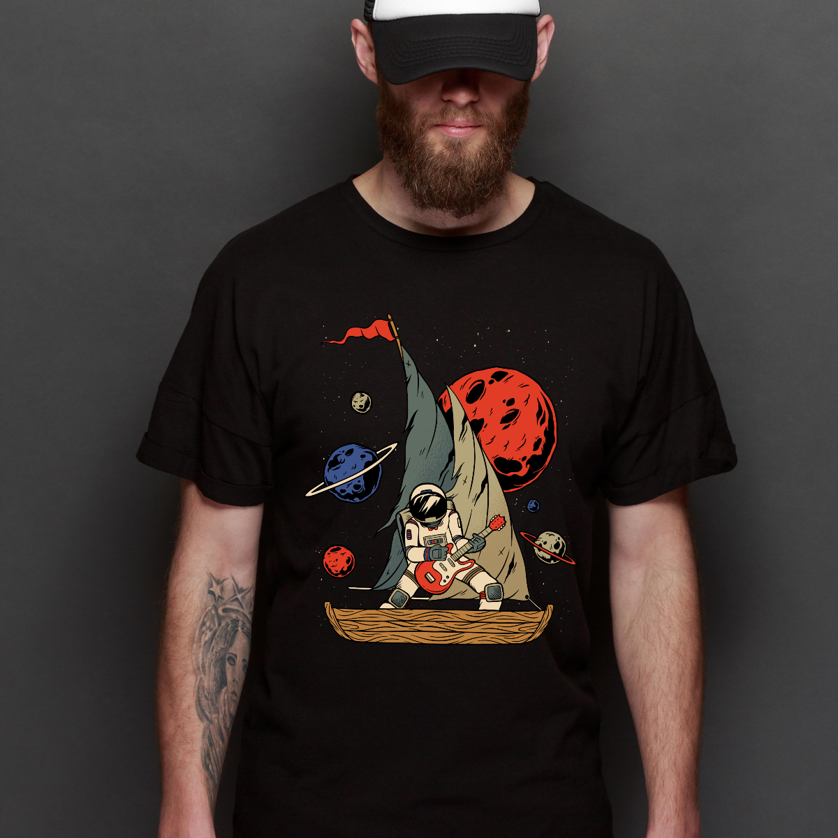 Aurelian Drifter T-Shirt Cartoon Space Funny Tee