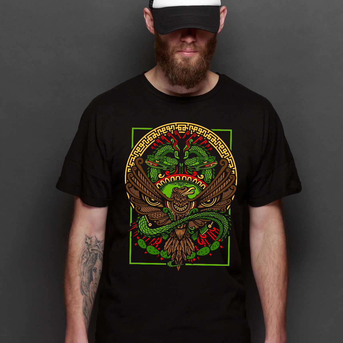 Aztec Serpent Eagle (Aguila Azteca) T-Shirt