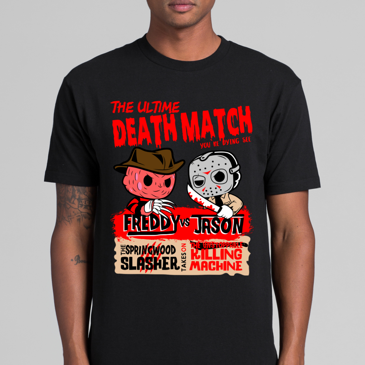 Freddy vs Jason V2 T-shirt Horror Movie T-Shirt Tee