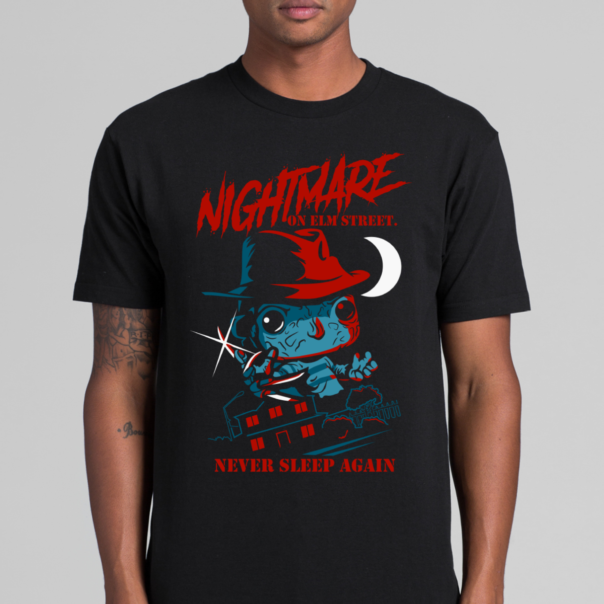 A Nightmare on Elm Street Freddy Krueger V6 Horror Movie T-Shirt Tee