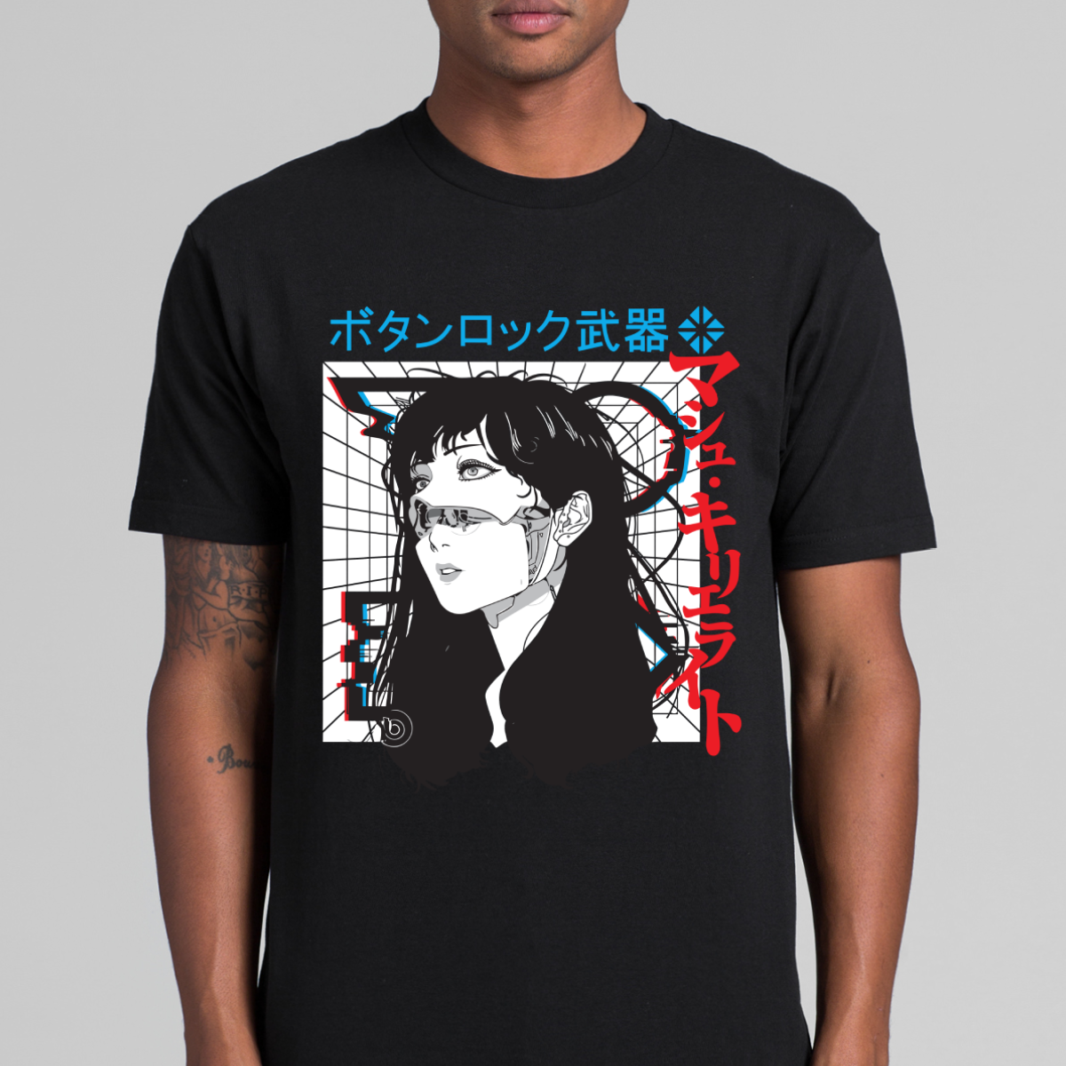 Cyberpunk Cyborg Girl T-shirt Japanese Anime