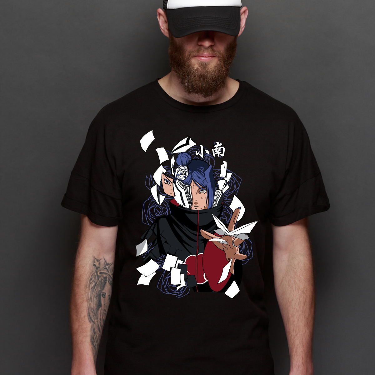 Naruto Shippuden Konan Akatsuki V2 T-Shirt Japanese Anime Tee