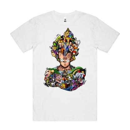 Dragon Ball Vegeta White T-Shirt Japanese Anime Tee