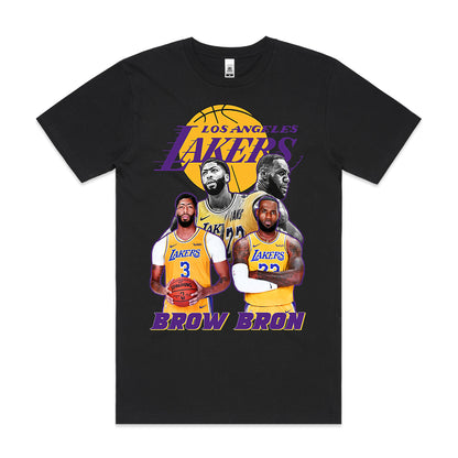 Brow Bron LA Lakers NBA T-Shirt Sport Athlete Family Tee