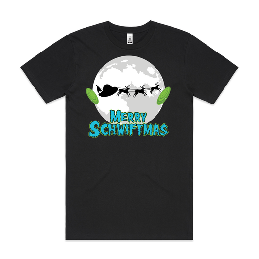 Rick and Morty Merry Schwiftmas Christmas T-Shirt Cartoon Tee