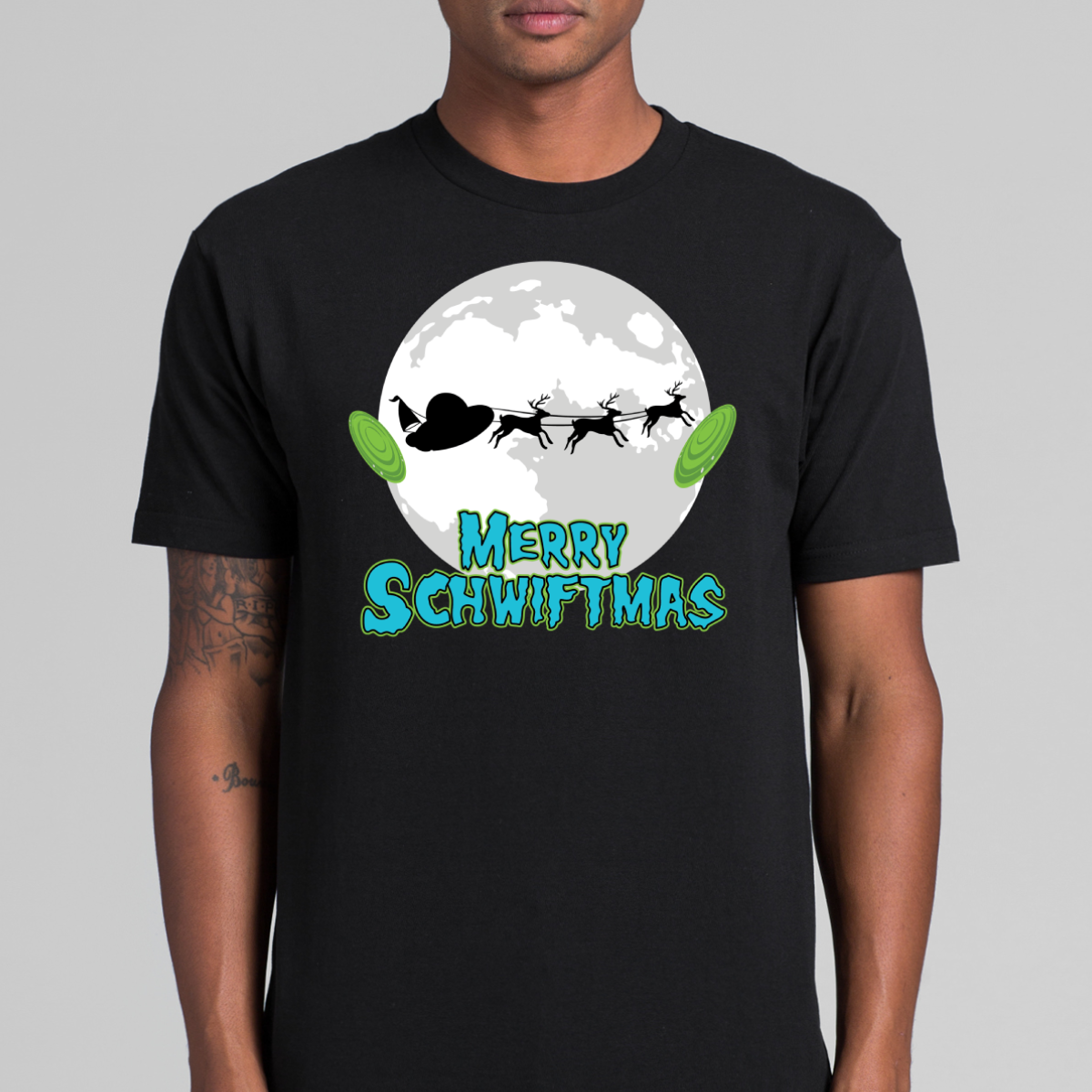 Rick and Morty Merry Schwiftmas Christmas T-Shirt Cartoon Tee