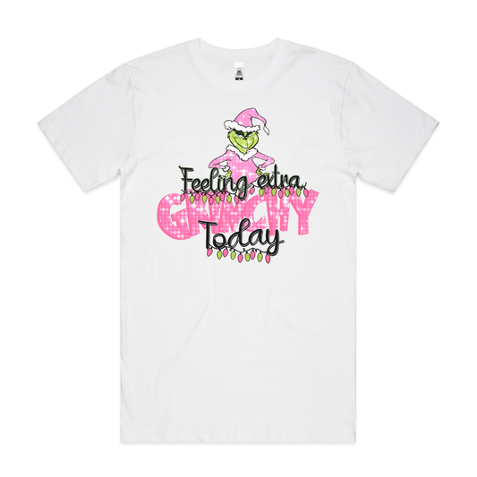 Feeling extra Grinchy Today T-Shirt Cartoon christmas Tee