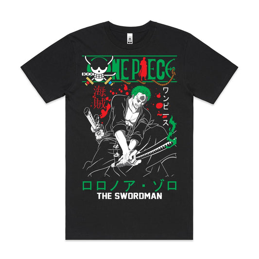 One Piece The Swordman Zoro T-Shirt Japanese Anime Tee