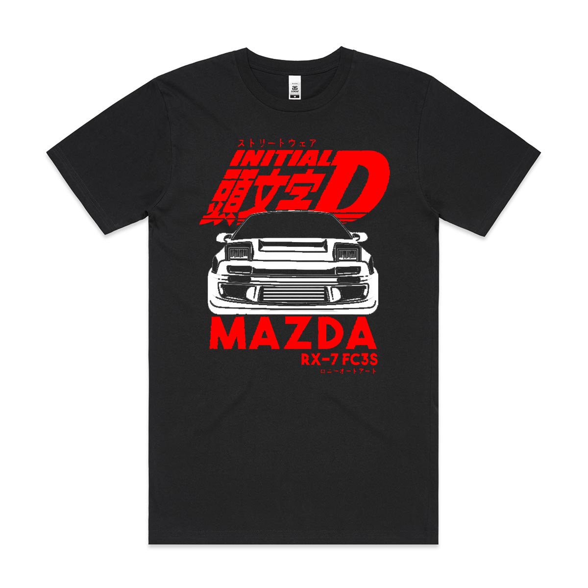 Initial D Mazda RX-7 FC3S T-Shirt Japanese Anime Tee