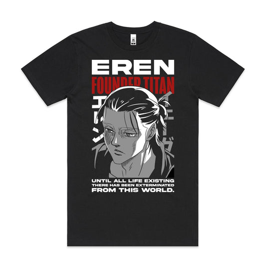 Attack On Titan Eren Founder Titan T-Shirt Japanese Anime Tee