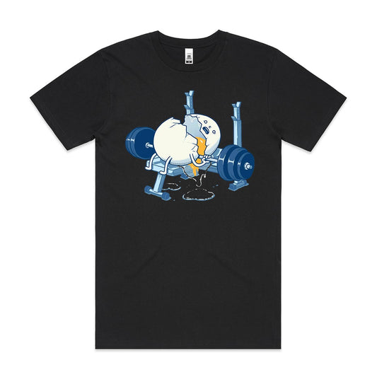 Egg In The Gym T-Shirt Funny Carton Tee