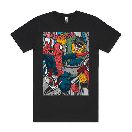 Spiderman And Dr Octopus Short Sleeve Marvel T-Shirt