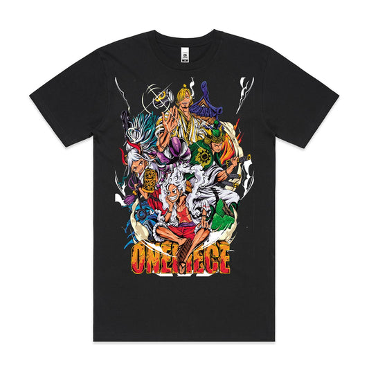 One Piece 01 T-Shirt Cotton Block Tee Japanese anime
