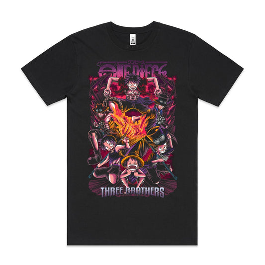 One Piece Three Brothers T-shirt Japanese anime Tee