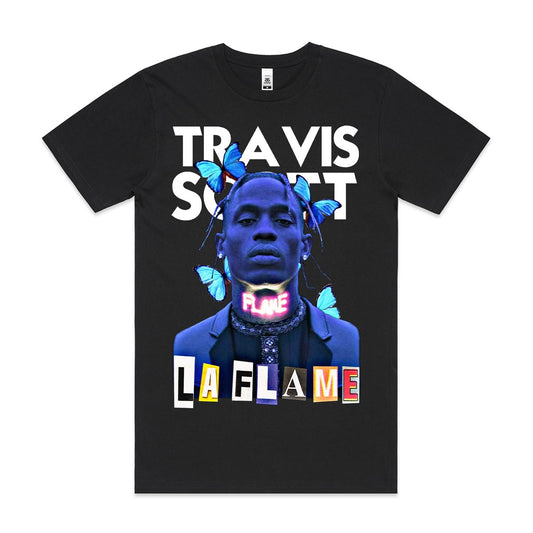 Travis Scott LA Flame T-Shirt Rapper Family Fan Music Hip Hop Culture