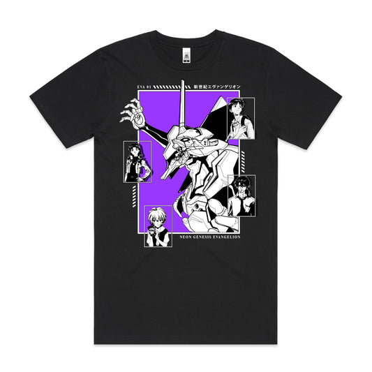Neon Genesis Evangelion Unit-01 V4 T-Shirt Japanese Anime Tee