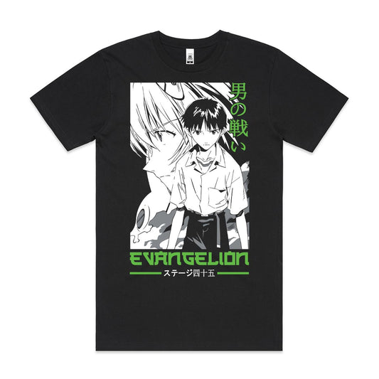 Evangelion Sinji and Rei chapter 45 T-shirt Japanese anime