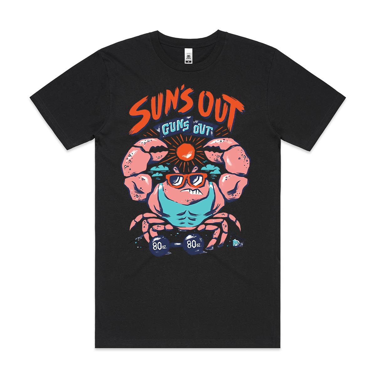 Muscle Crab T-Shirt Funny Carton Tee