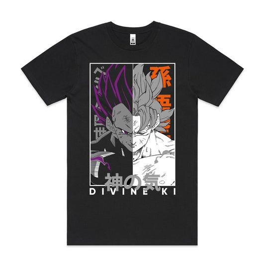 Dragon Ball Goku Vegeta Divine Ki T-Shirt Japanese Anime Tee