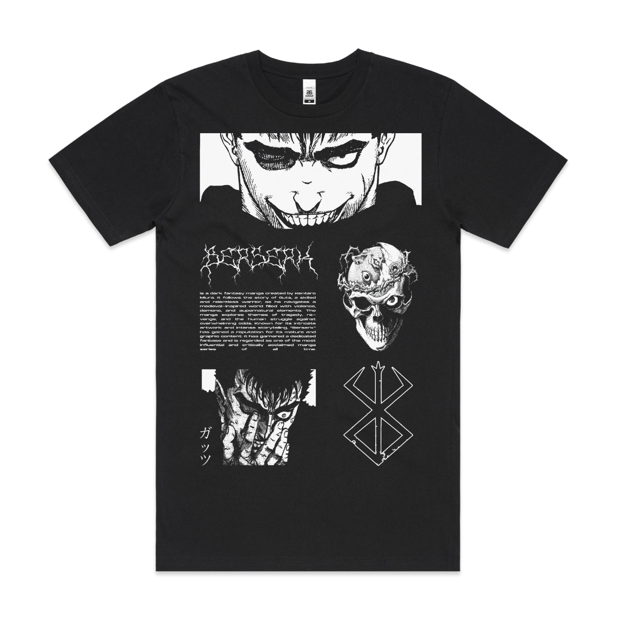 Berserk V5 T-Shirt Cotton Block Tee Japanese Anime