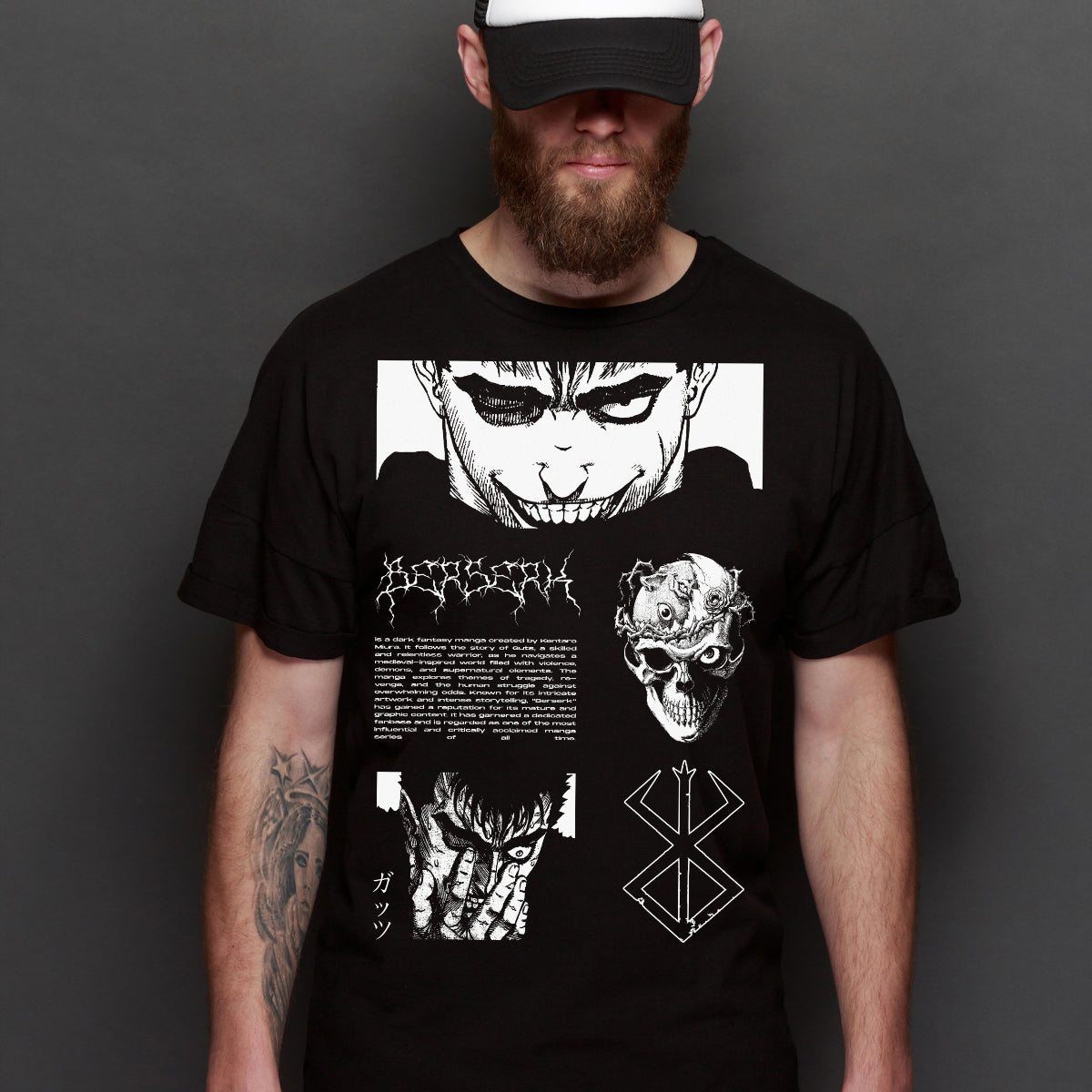 Berserk V5 T-Shirt Cotton Block Tee Japanese Anime