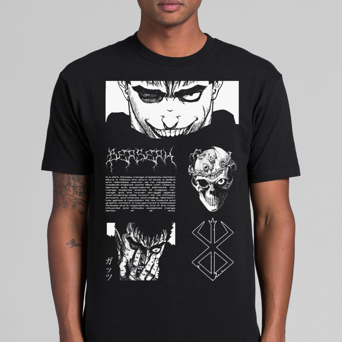 Berserk V5 T-Shirt Cotton Block Tee Japanese Anime