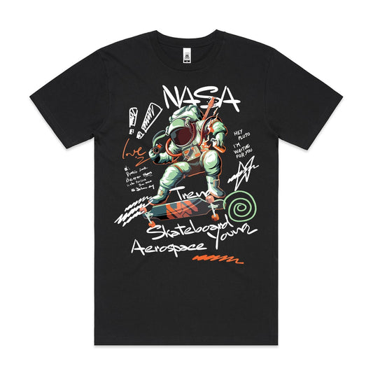 Nasa Skateboarding On The Moon Ver2 T-Shirt NASA Tee
