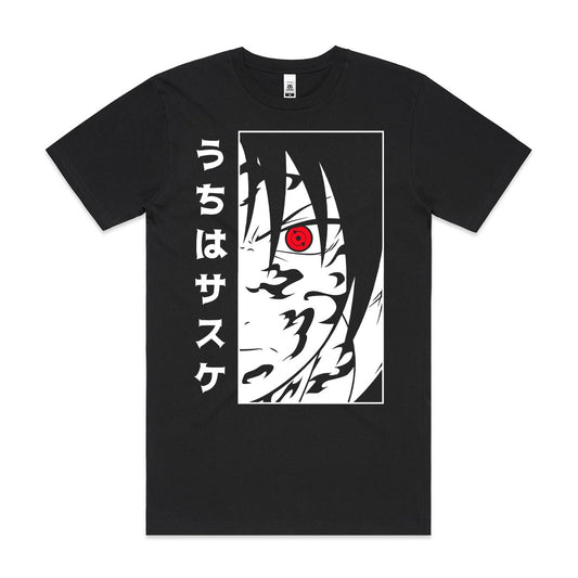 Naruto Sasuke Uchiha Sharingan T-shirt Japanese anime Tee