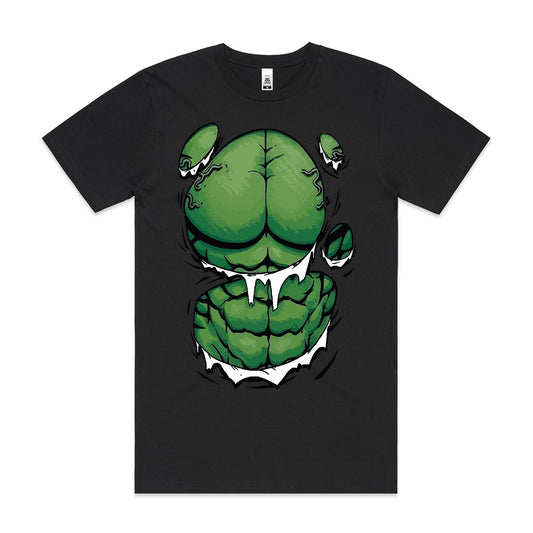 Hulk Muscle Black T-shirt Funny Tee