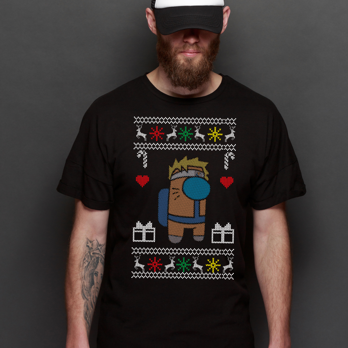 Naruto Among Us Christmas T-Shirt Anime Culture Tee
