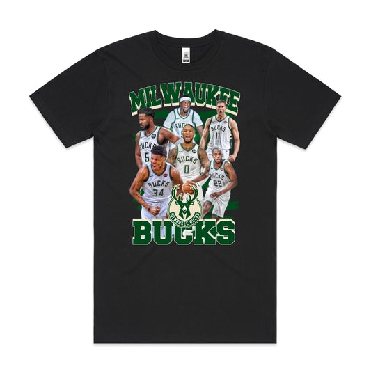 Milwaukee Bucks V2 NBA T-Shirt Sport Athlete Family Tee