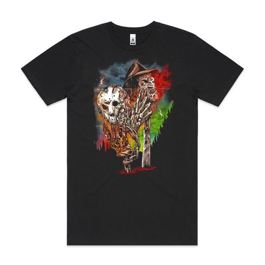 Freddy vs Jason T-shirt Horror Movie T-Shirt Tee